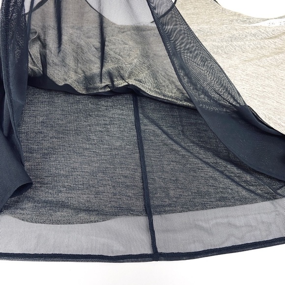 Torrid Tank Top Size 4X Gray V-Neck Flowy Stretch Black Mesh Lining Lined - Picture 10 of 15